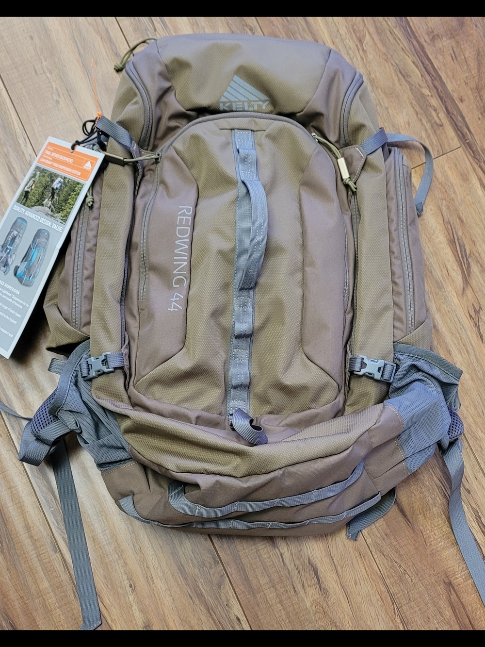 Redwing 44 Men’s Hiking Backpack - Gray/Brown